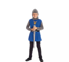 Mittelalterliches blaues Ritterkostüm für Jungen