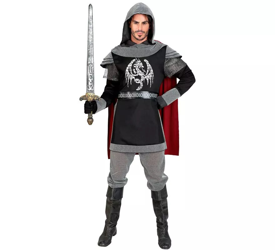 Translation missing: de.Disfraz de Caballero Medieval Oscuro para hombre