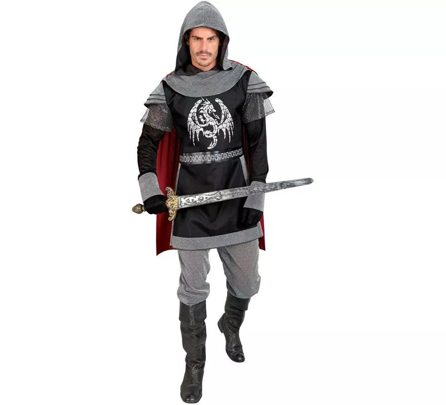Translation missing: de.Disfraz de Caballero Medieval Oscuro para hombre