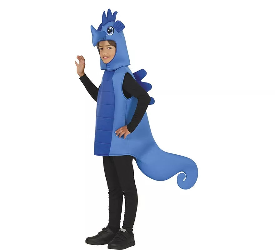 Disfraz de Caballito de Mar azul para niño