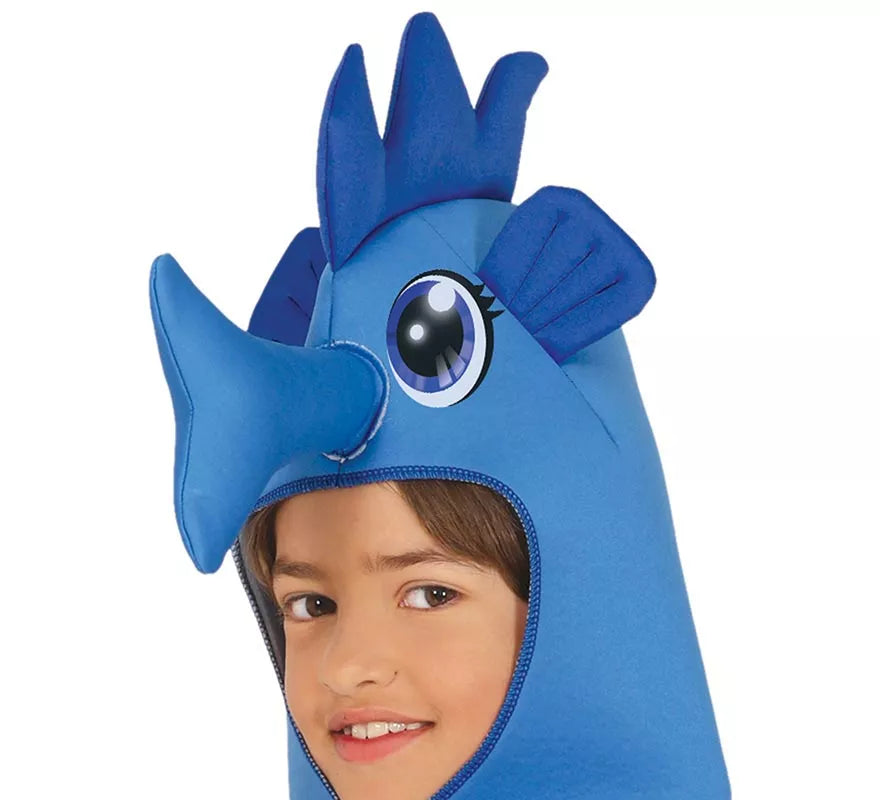 Translation missing: de.Disfraz de Caballito de Mar azul para niño