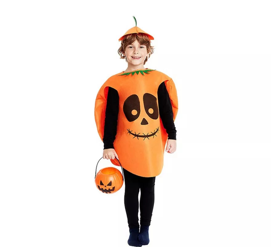 Translation missing: de.Disfraz de Calabaza circular con gorro para niños