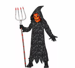 Kürbis Tod Kostüm mit Maske für Kinder