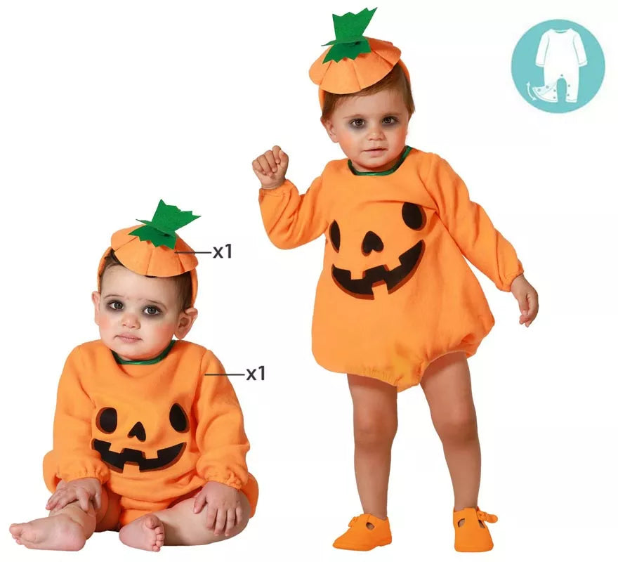 Translation missing: de.Disfraz de Calabaza Naranja para niña y bebé
