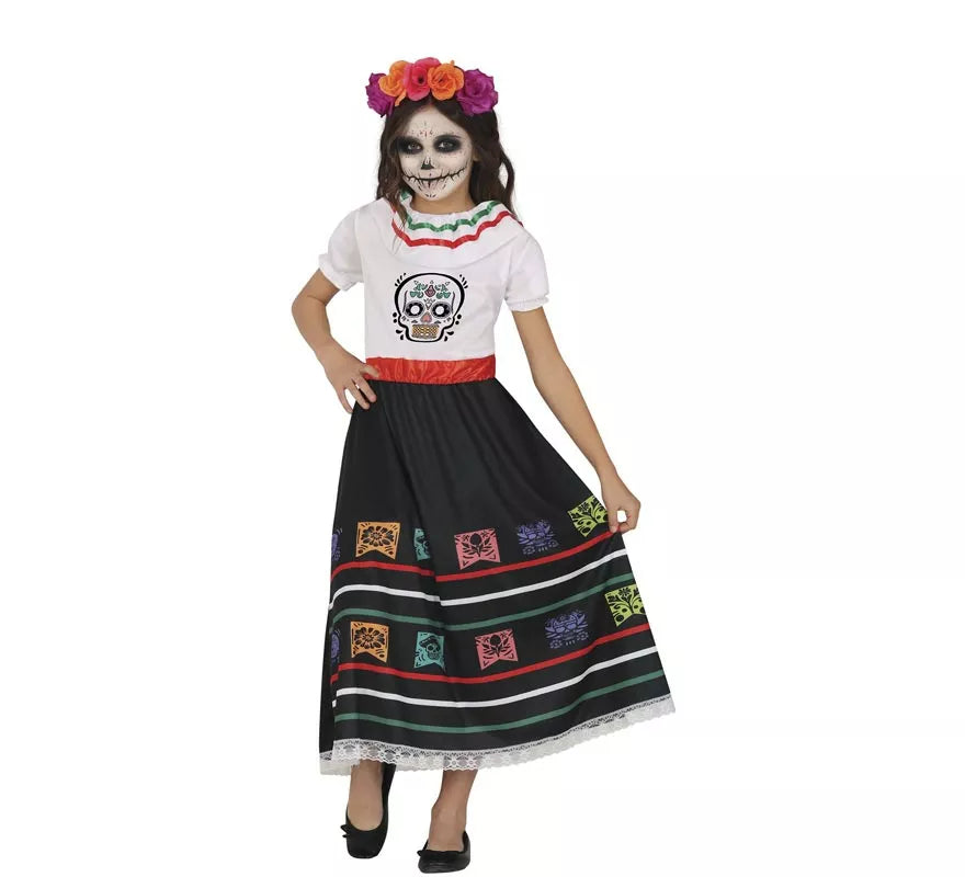Disfraz de Calavera Catrina para niña