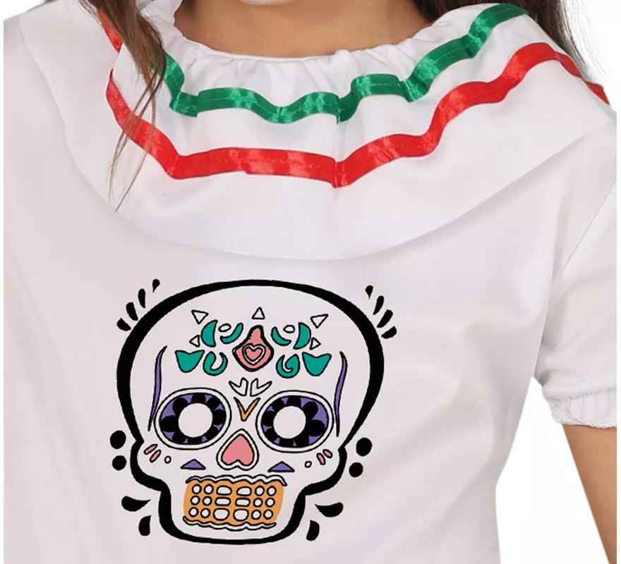 Translation missing: de.Disfraz de Calavera Catrina para niña