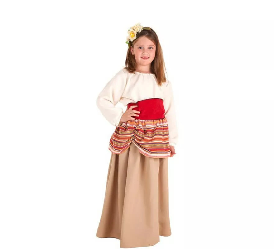 Translation missing: de.Disfraz de Campesina Medieval Carlota para niña