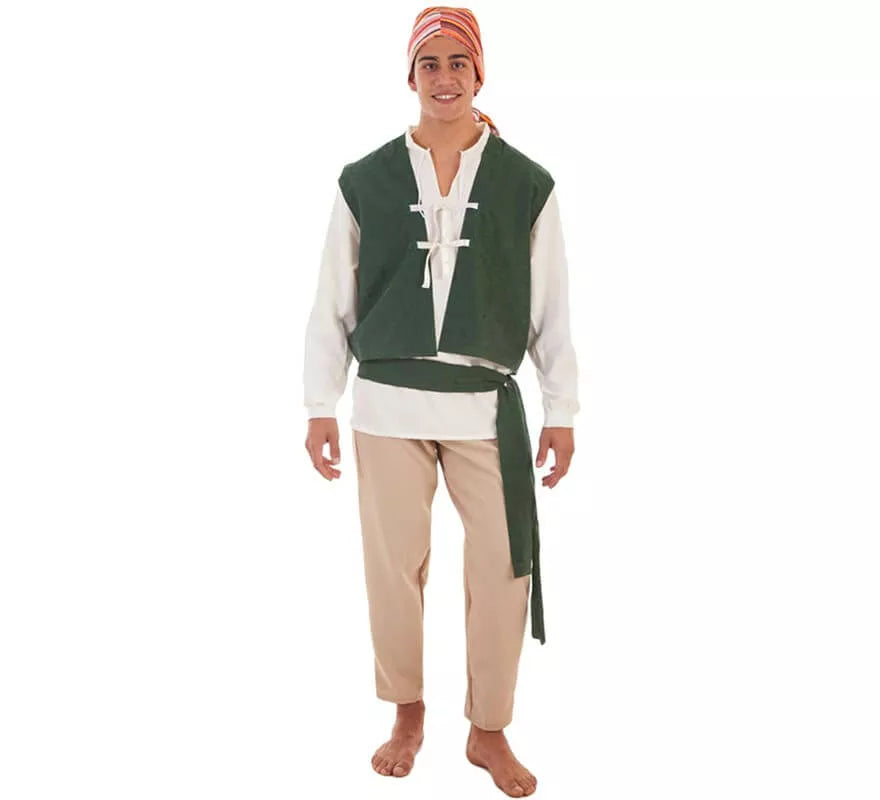 Translation missing: de.Disfraz de Campesino Carlos Medieval para hombre