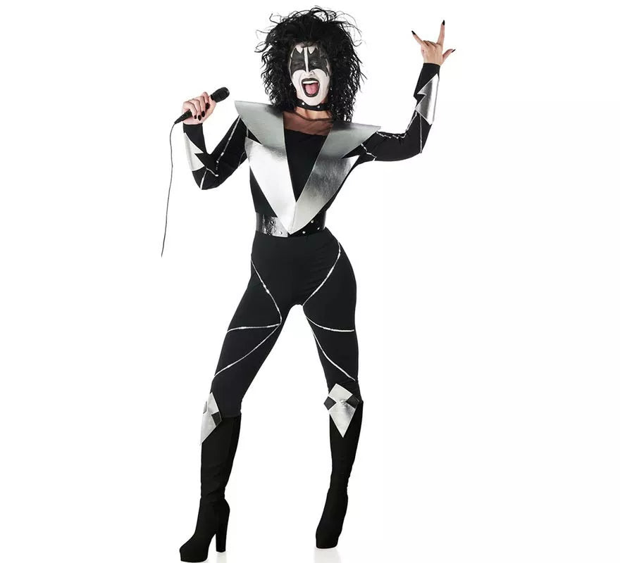 Translation missing: de.Disfraz de Cantante de Rock maquillada para mujer