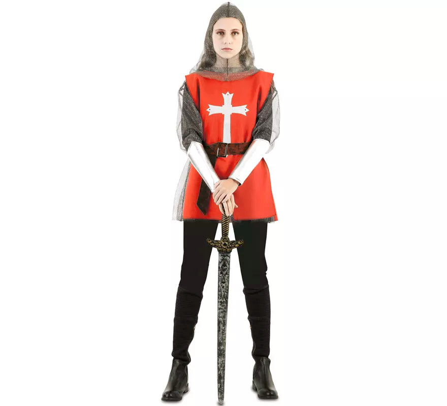Translation missing: de.Disfraz de Capa Guerrero Medieval Roja para hombre