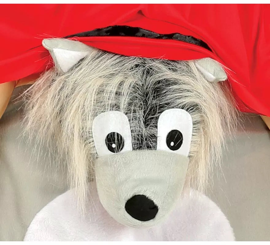 Translation missing: de.Disfraz de Caperucita Roja a hombros de Lobo para adultos