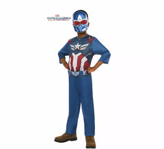 Captain America Kostüm mit Maske für Jungen