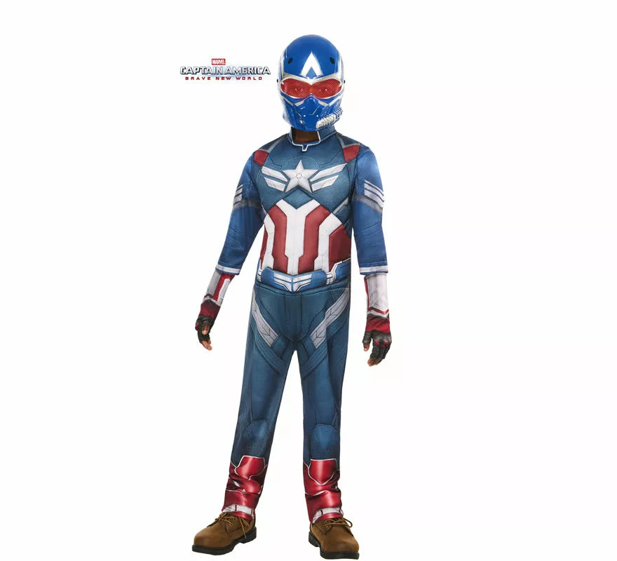 Translation missing: de.Disfraz de Capitán América Deluxe para niño