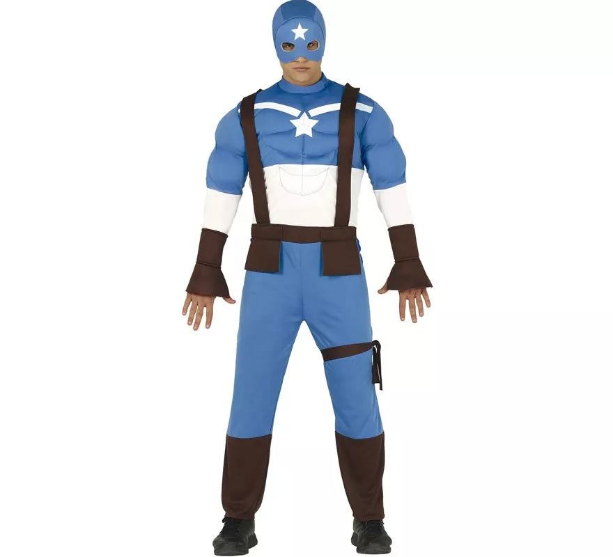 Translation missing: de.Disfraz de Capitán Azul para hombre