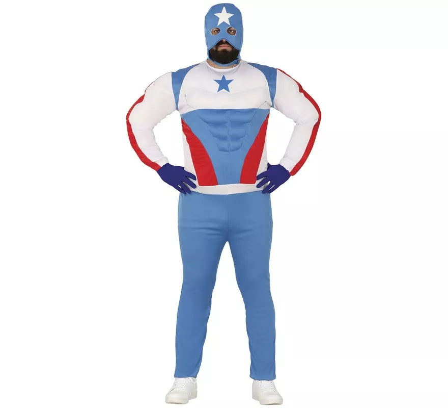 Translation missing: de.Disfraz de Capitán azul para hombre