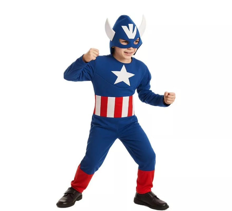 Translation missing: de.Disfraz de Capitán azul para niño