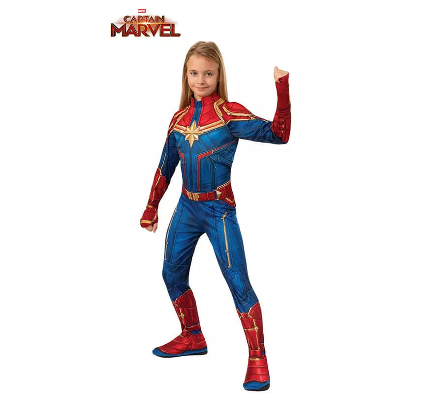 Translation missing: de.Disfraz de Capitana Marvel para niña