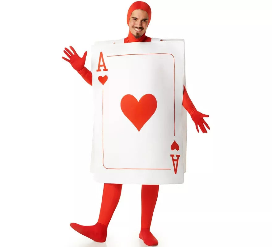 Translation missing: de.Disfraz de Carta As de Corazones para adultos