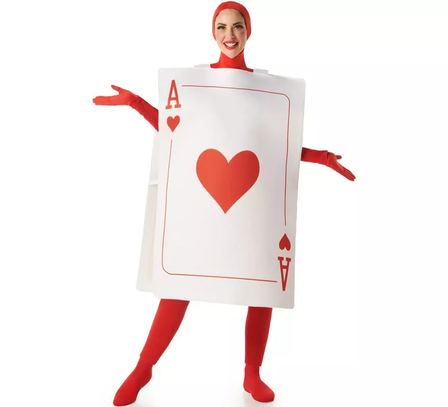Translation missing: de.Disfraz de Carta As de Corazones para adultos