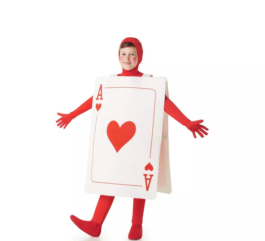 Translation missing: de.Disfraz de Carta As de Corazones para niños