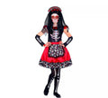 Disfraz de Catrina Día de Los Muertos con Velo para niña