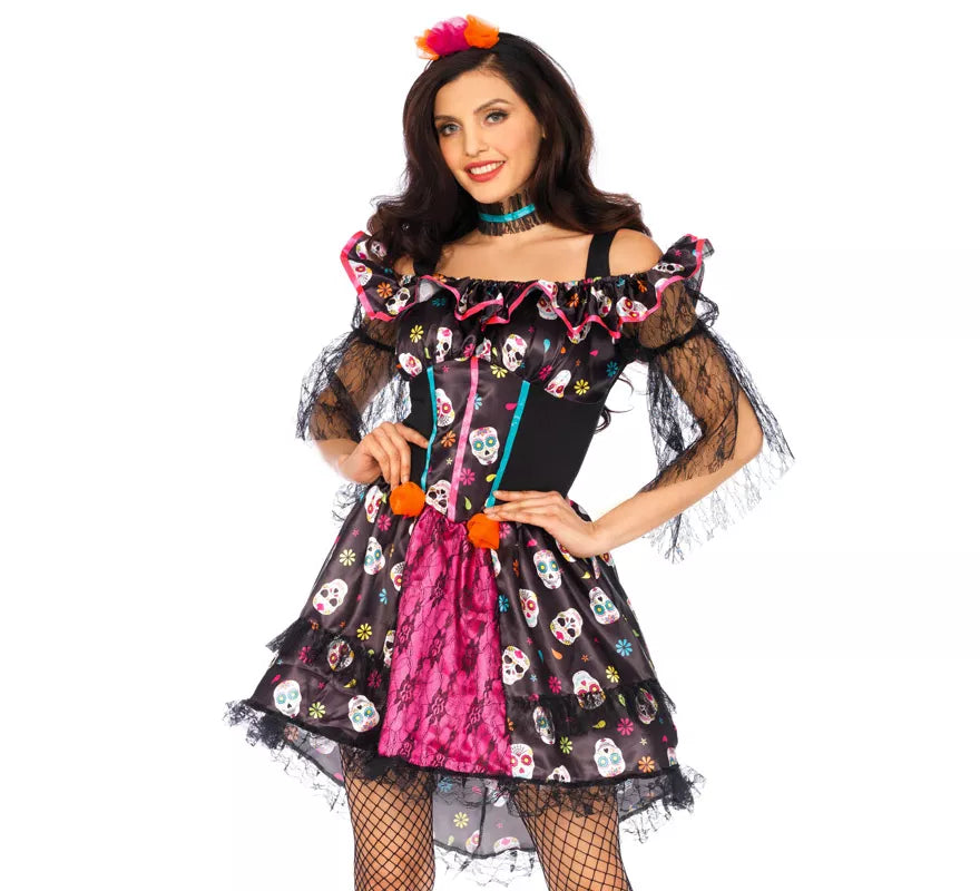 Translation missing: de.Disfraz de Catrina Día de los Muertos para mujer