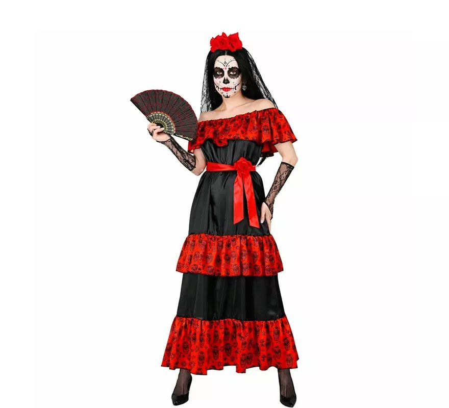 Translation missing: de.Disfraz de Catrina Día de Los Muertos para mujer