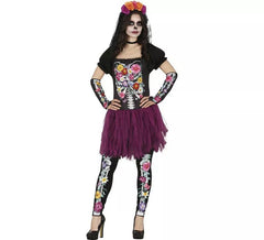 Lila Catrina Floreada Kostüm für Damen