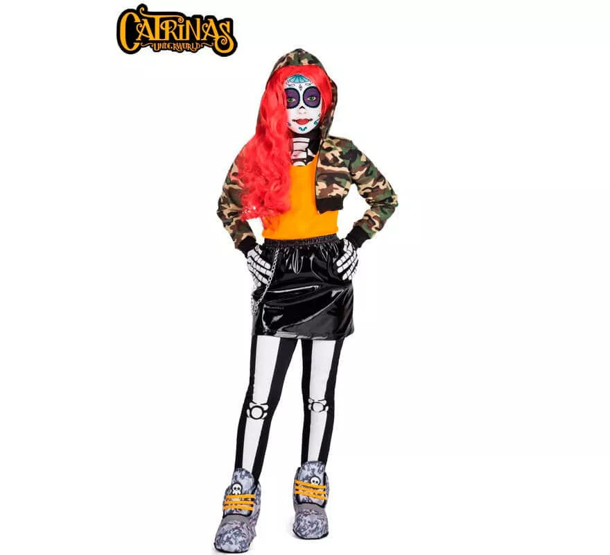 Translation missing: de.Disfraz de Catrina Maya para niña