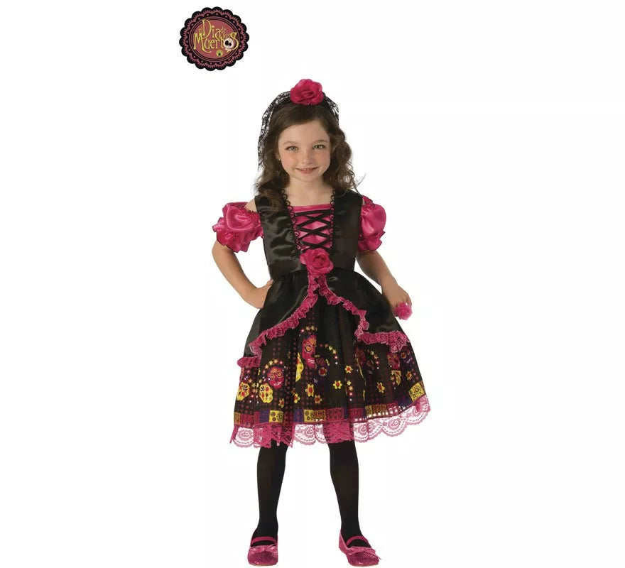 Translation missing: de.Disfraz de Catrina o Catrinita Dulce para niña