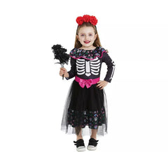 Rosa Catrina-Kostüm mit Gürtel für Baby und Mädchen