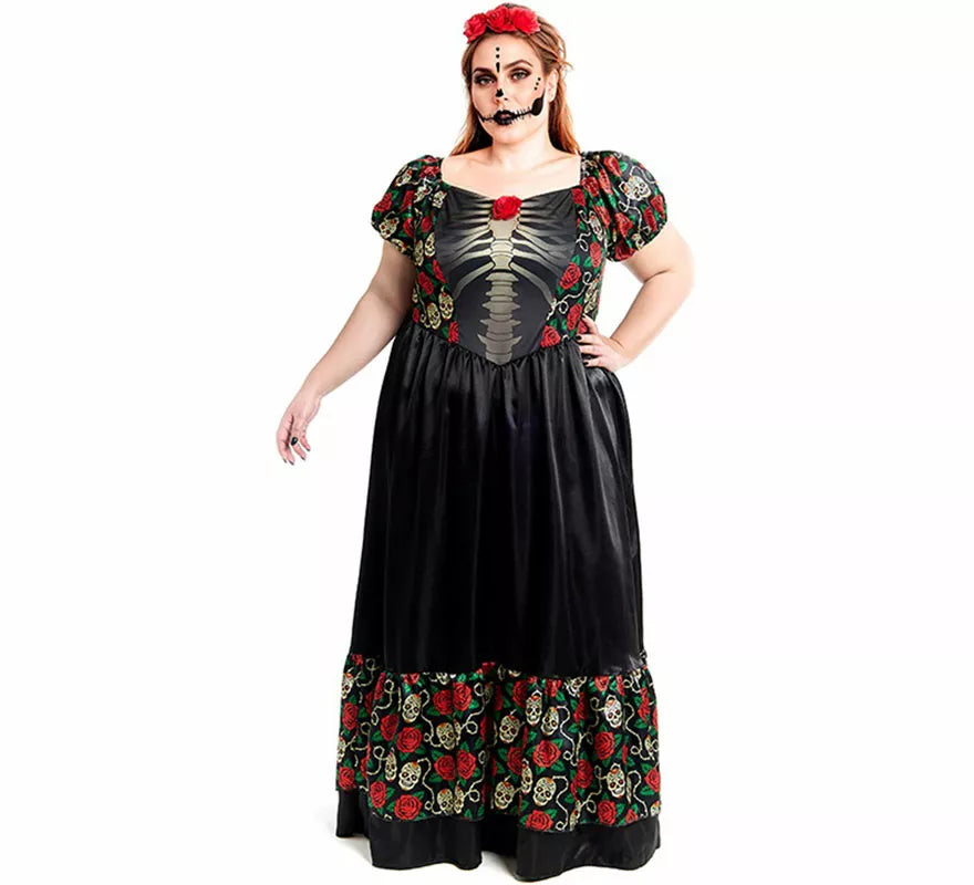 Translation missing: de.Disfraz de Catrina vestido largo negro para mujer