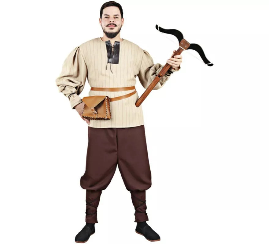 Translation missing: de.Disfraz de Cazador Medieval beige para hombre