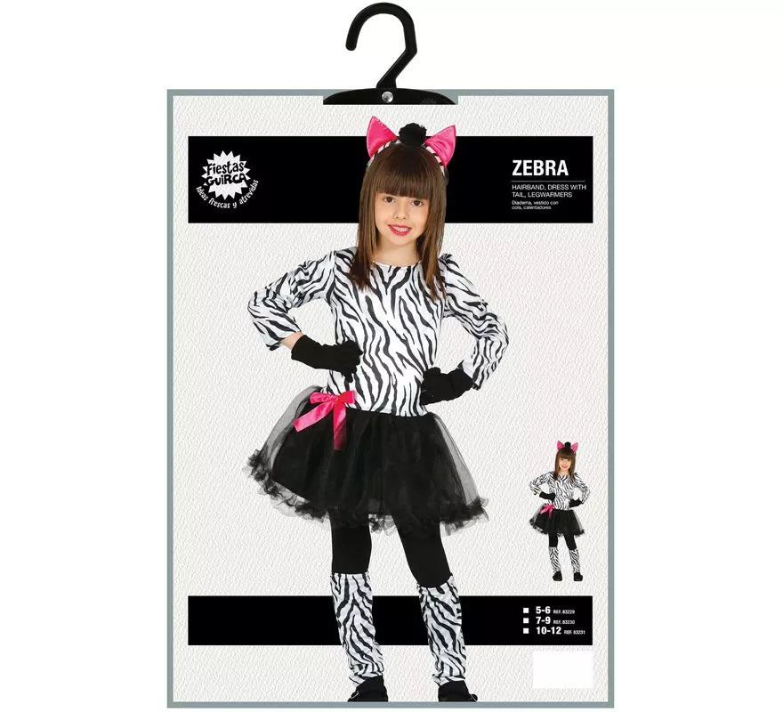 Translation missing: de.Disfraz de Cebra Coqueta para niña