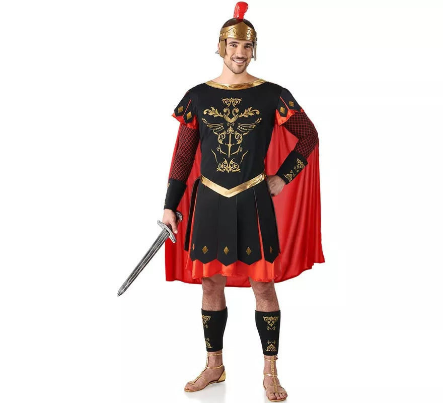 Translation missing: de.Disfraz de Centurión Romano rojo y dorado para hombre