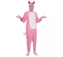 Pink Piggy Kostüm für Herren