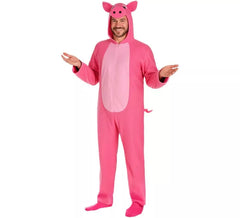 Pink Piggy Kostüm für Herren