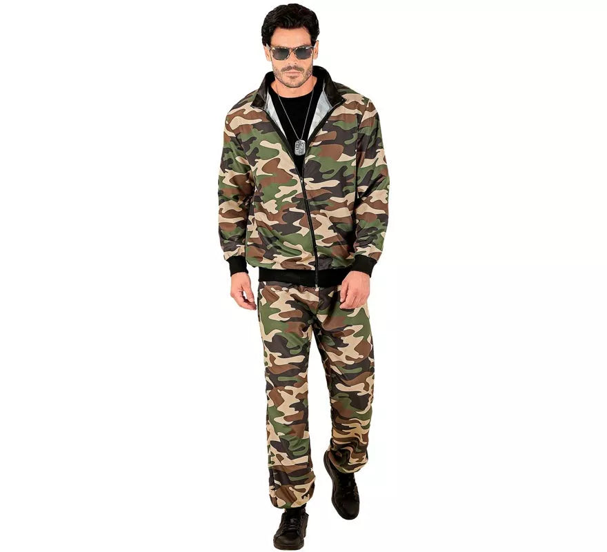 Disfraz de Chándal Party Fashion Camuflado para adulto