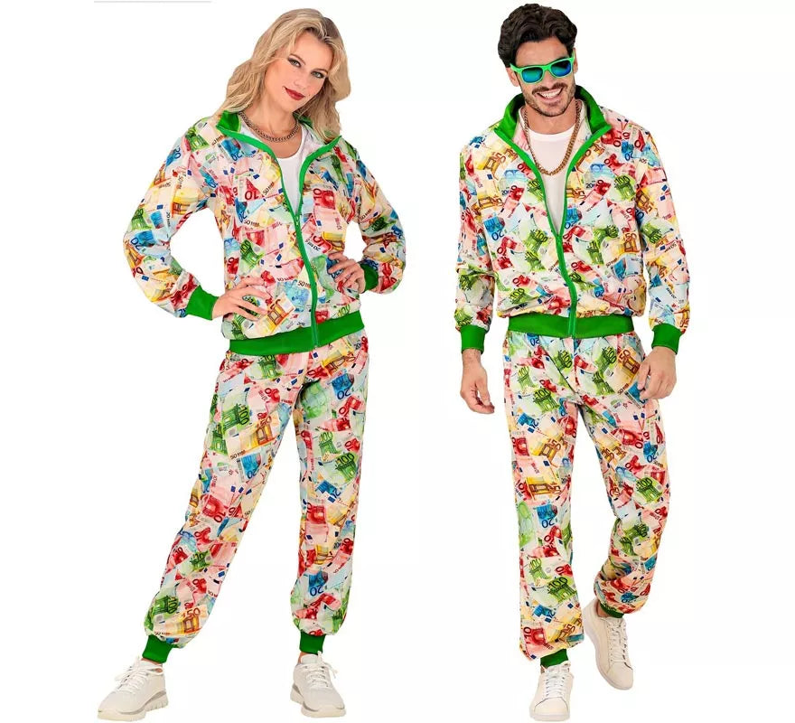 Disfraz de Chándal Party Fashion Euro neón para adulto