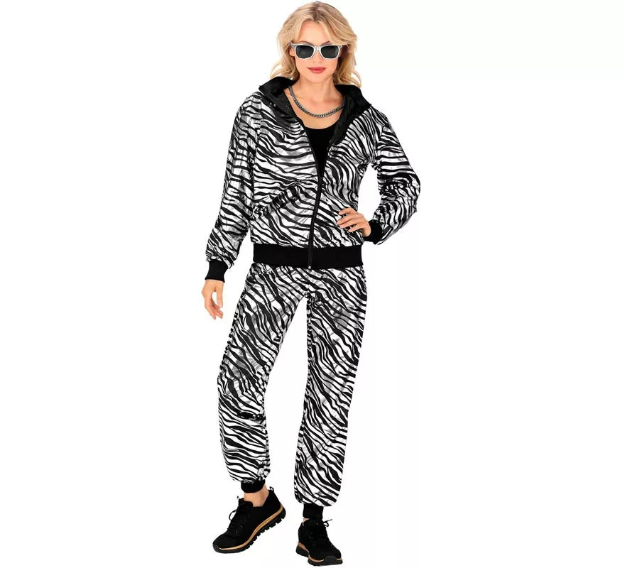 Translation missing: de.Disfraz de Chándal Party Fashion metálico plateado para adulto