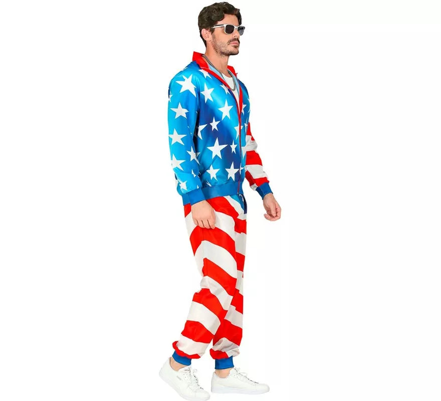 Translation missing: de.Disfraz de Chándal Party Fashion USA neón para adulto