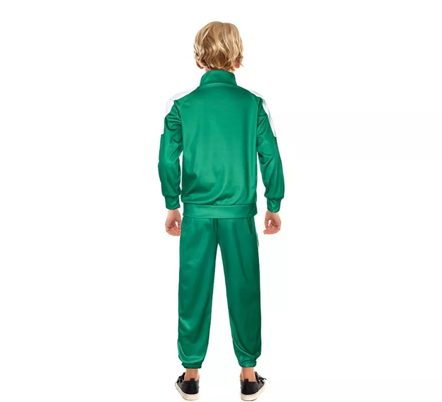 Translation missing: de.Disfraz de Chándal verde personalizable del Juego para niño