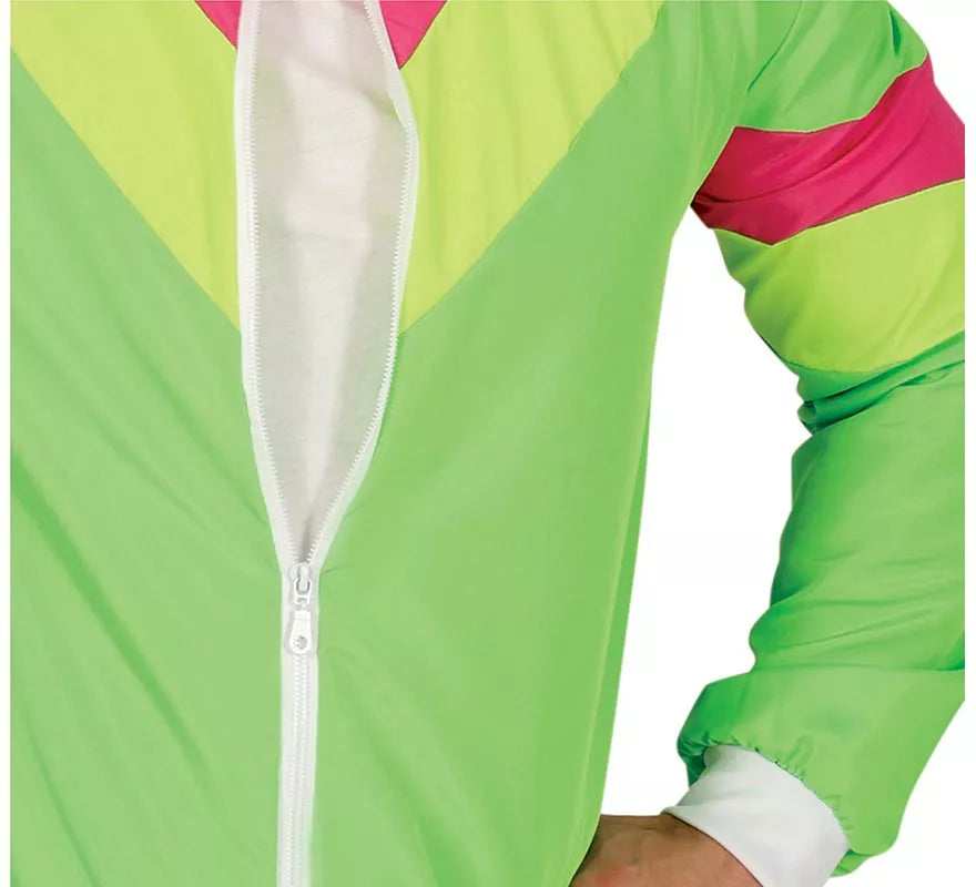 Translation missing: de.Disfraz de Chándal verde y fucsia neón para hombre