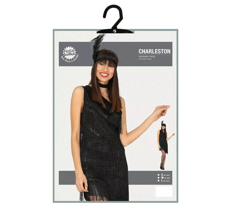 Translation missing: de.Disfraz de Charlestón Negro para mujer