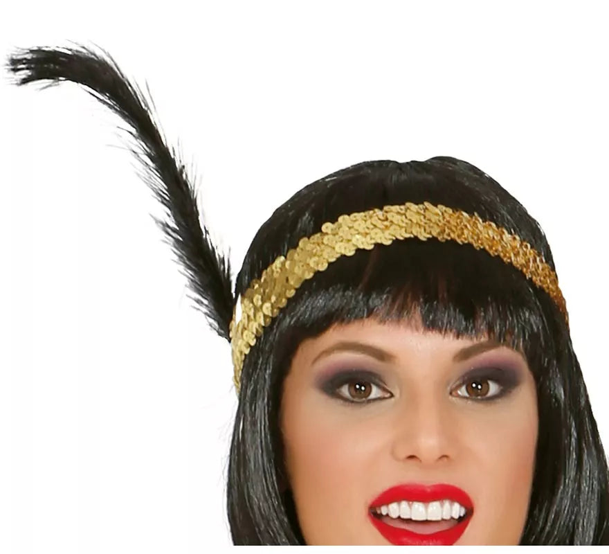 Disfraz de Charlestón oro para mujer