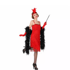 Rote Charleston-Kostüm für Damen