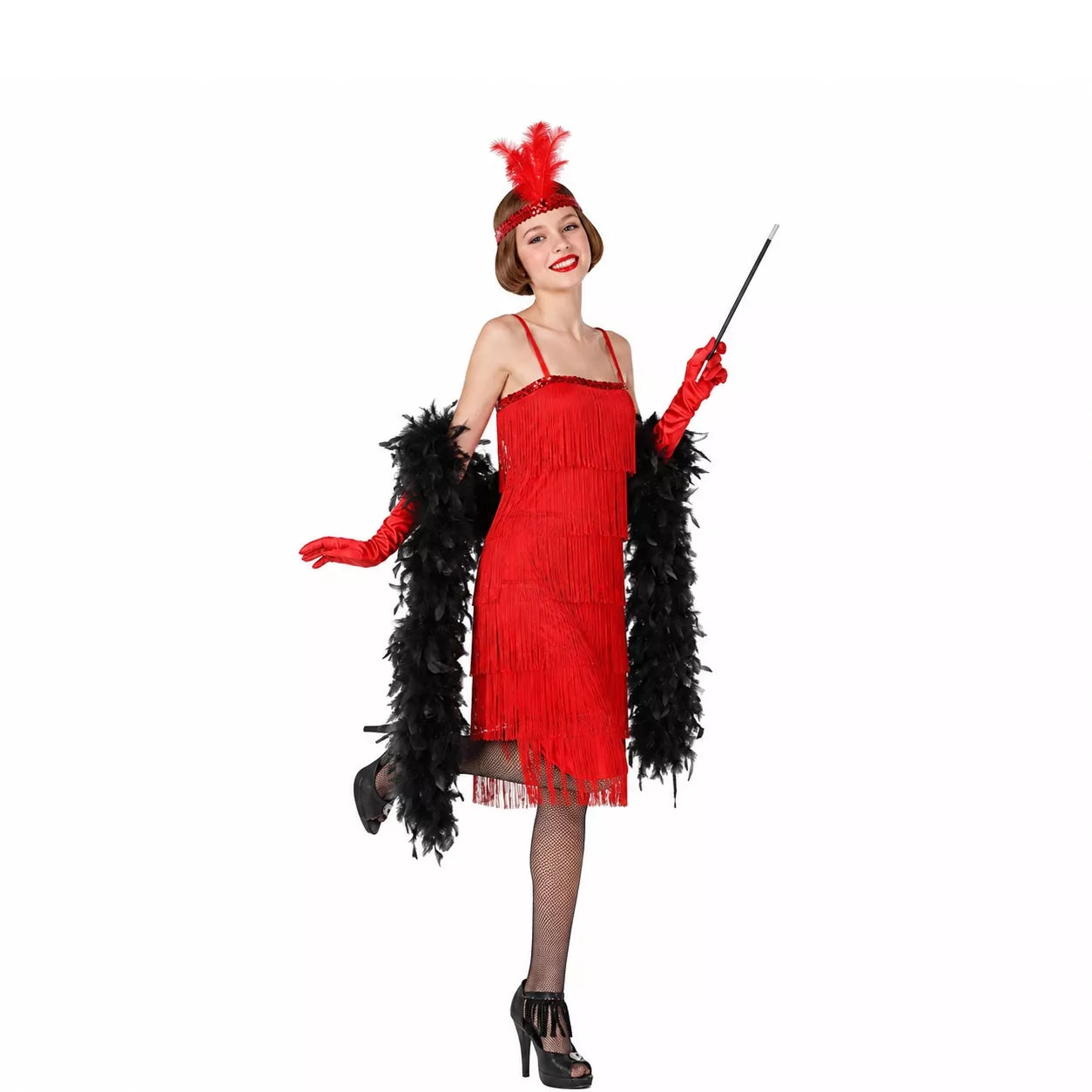 Disfraz de Charleston Rojo para mujer