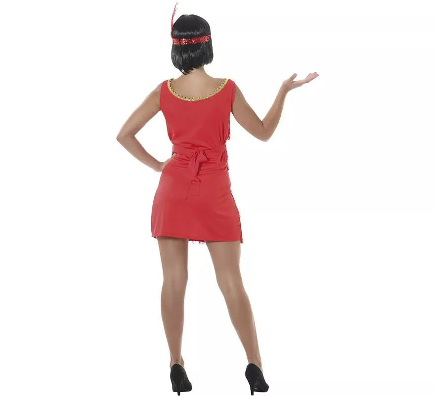 Translation missing: de.Disfraz de Charlestón rojo para mujer