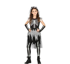 Totenkopf Kostüm für Mädchen