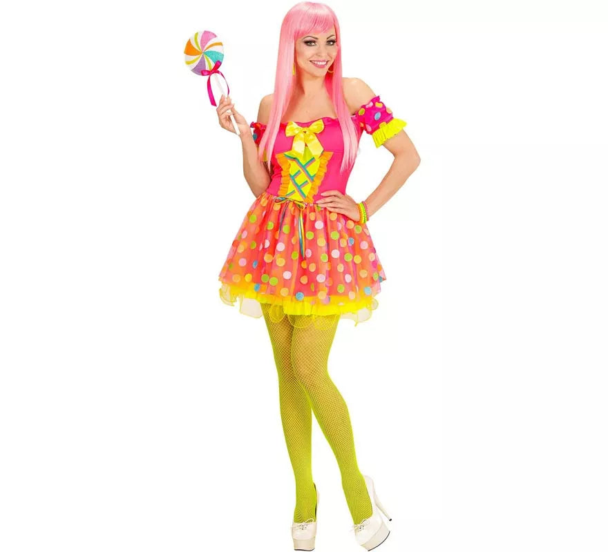 Disfraz de Chica Caramelo fucsia para mujer